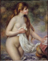 Baigneuse aux longs cheveux