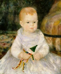 Enfant avec un clown jouet