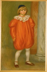 Claude Renoir en clown (huile sur toile)