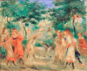 Enfants dans le jardin de Montmartre
