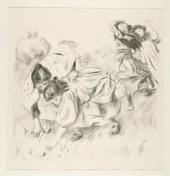 Enfants jouant à la balle