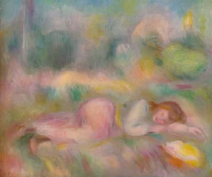 Fille étendue dans l