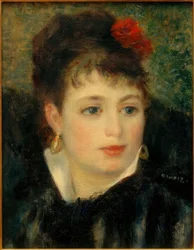 Femme avec une rose