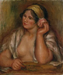 Gabrielle avec collier vert, vers 1905
