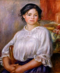 Fille assise, par Pierre-Auguste Renoir