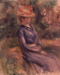 Fille portant un chapeau de paille