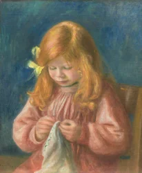 Jean Renoir cousant, 1899-1900