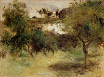 Paysage avec arbres, fin du 19e siècle