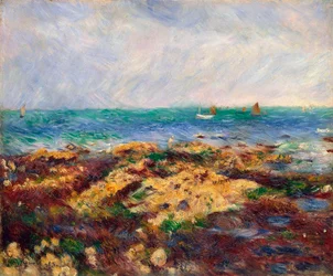 Marée basse à Yport, 1883