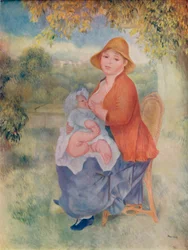 Madame Renoir allaitant son enfant, vers 1885
