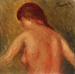 Torse féminin nu, vu de dos