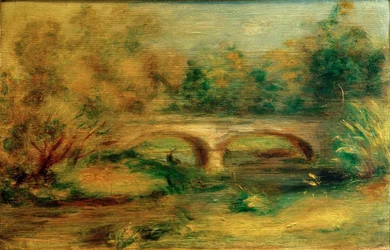 Paysage avec un pont