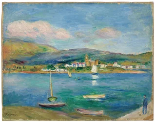 Port de pêche, Vue de Fontarabie depuis Hendaye