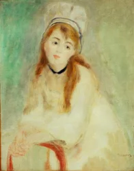 Portrait de jeune femme. Symphonie en blanc