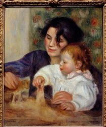 Portrait de Gabrielle et Jean. Portrait du fils du peintre, Jean Renoir (1894-1979), avec sa nourrice Gabrielle Renard (1879-1959).