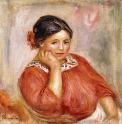 Portrait de Gabrielle en blouse rouge, 1896