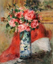 Roses et Pivoines dans un Vase
