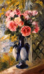 Roses dans un vase bleu, 1892
