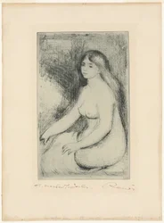 Baigneuse assise