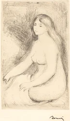 Baigneuse assise, vers 1905