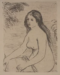 Femme nue assise