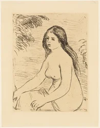 Femme nue assise