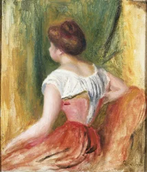 Jeune femme assise