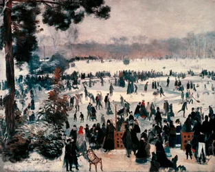 Patineurs au Bois de Boulogne à Paris