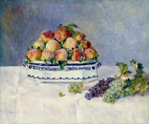 Nature morte avec pêches et raisins, 1881