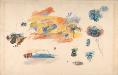 Études de paysage, arbres et fruits exotiques, vers 1885