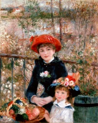 Deux sœurs sur la terrasse, 1881