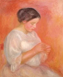 Femme cousant
