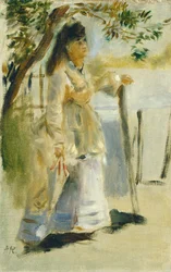 Femme près d