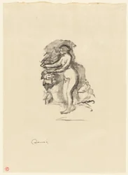 Femme avec une Vigne