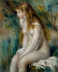 Jeune fille se baignant