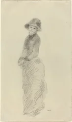 Jeune femme debout