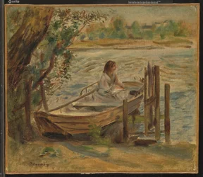 Jeune femme dans un bateau