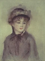 Jeune femme avec un chapeau