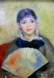 Jeune femme avec un éventail, 1880