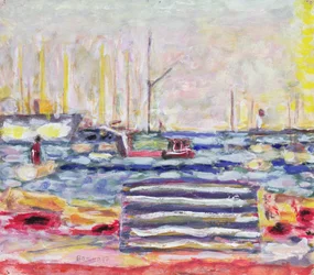 Un port en Normandie, vers 1930