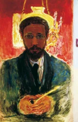 Autoportrait avec pipe. 1908
