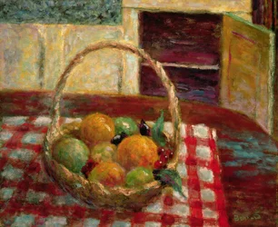 Panier de fruits sur une table