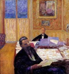 Frères Bernheim-Jeune, marchands de tableaux et éditeurs Josse Bernheim Jeune (1870-1941) au premier plan et Gaston Bernheim-Jeune (1870-1953) - 1920 (huile sur toile)