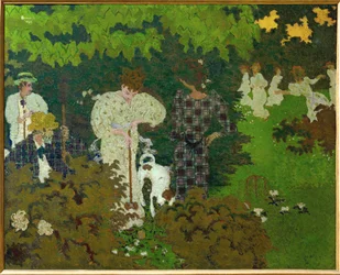 Crépuscule, ou une partie de croquet (peinture sur toile)