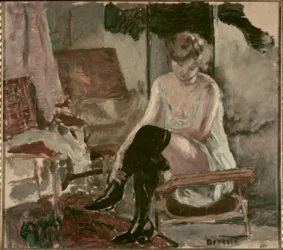 Étude de jeune femme sur sa chaise longue
