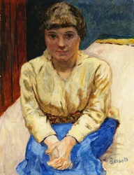 Jeune Fille Assise, les Mains Croisées
