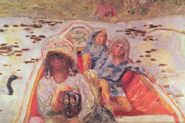Dans le bateau, détail des filles, c.1907 (détail)
