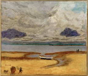 La plage à marée basse (Marée basse à Arcachon)
