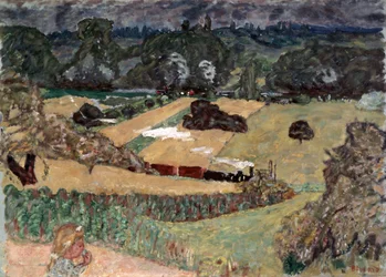 Paysage avec train de marchandises, 1909