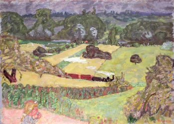 Paysage avec train de marchandises, 1909